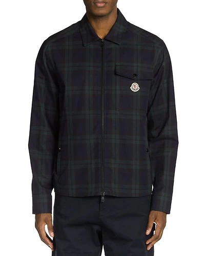 Plaid Zip Front Jacket