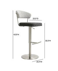 Cosmo Boucle Adjustable Stool