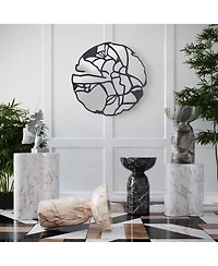 Slab Marble Tall Side Table in White Marble