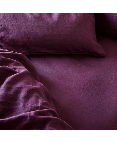 Linen Blend Fitted Sheet