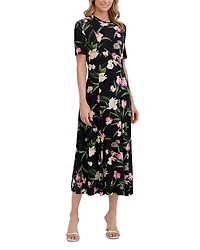 Short Sleeve Jersey Maxi Dress