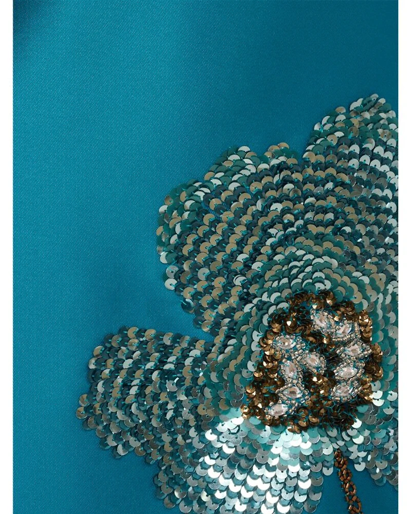 Beaded V Neck Dress