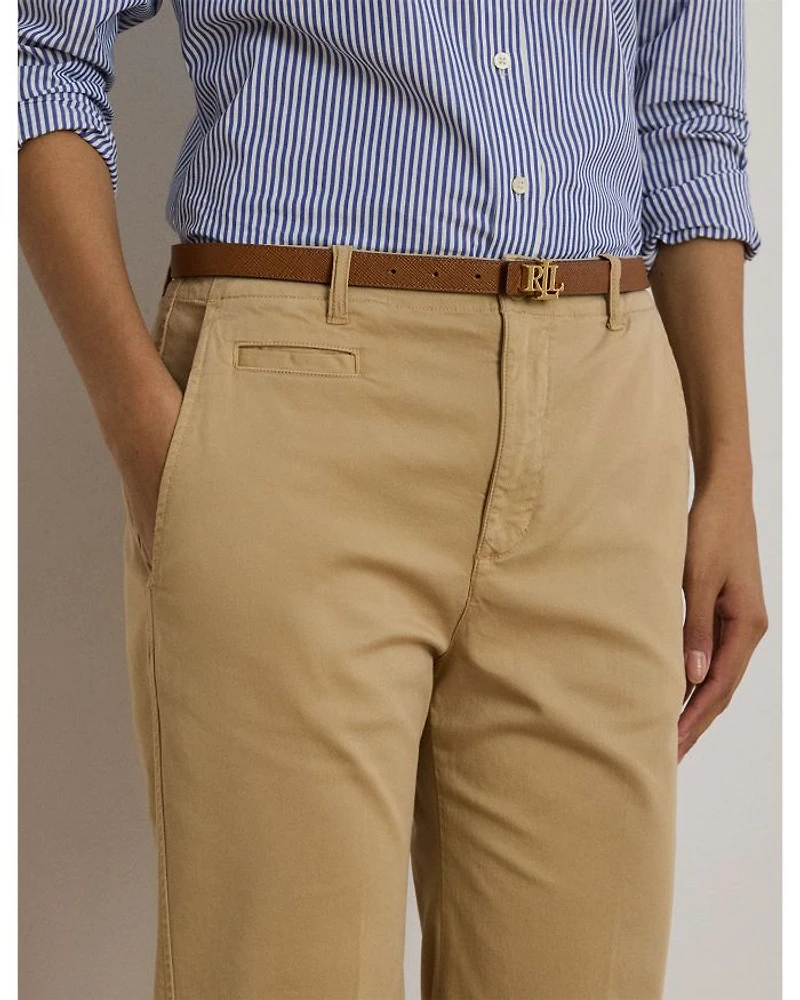 Stretch Cotton Chino Flare Pants