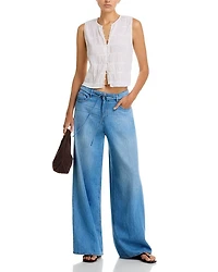 Leny Wide Leg Jeans Light Indigo
