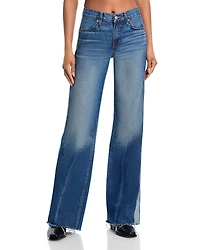 Re/Done Mid Rise Track Californian Jeans