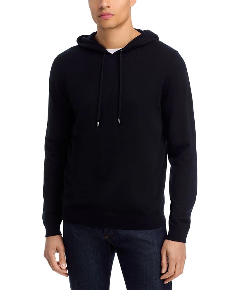 Extra Fine Merino Wool Slim Fit Hooded Sweater