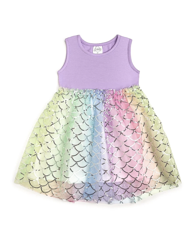 Sweet Wink Girls' Rainbow Mermaid Tank Tutu Dress - Little Kid, Big Kid