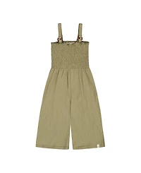 Deux par Girls' Smocked Crinkle Jersey Jumpsuit - Little Kid