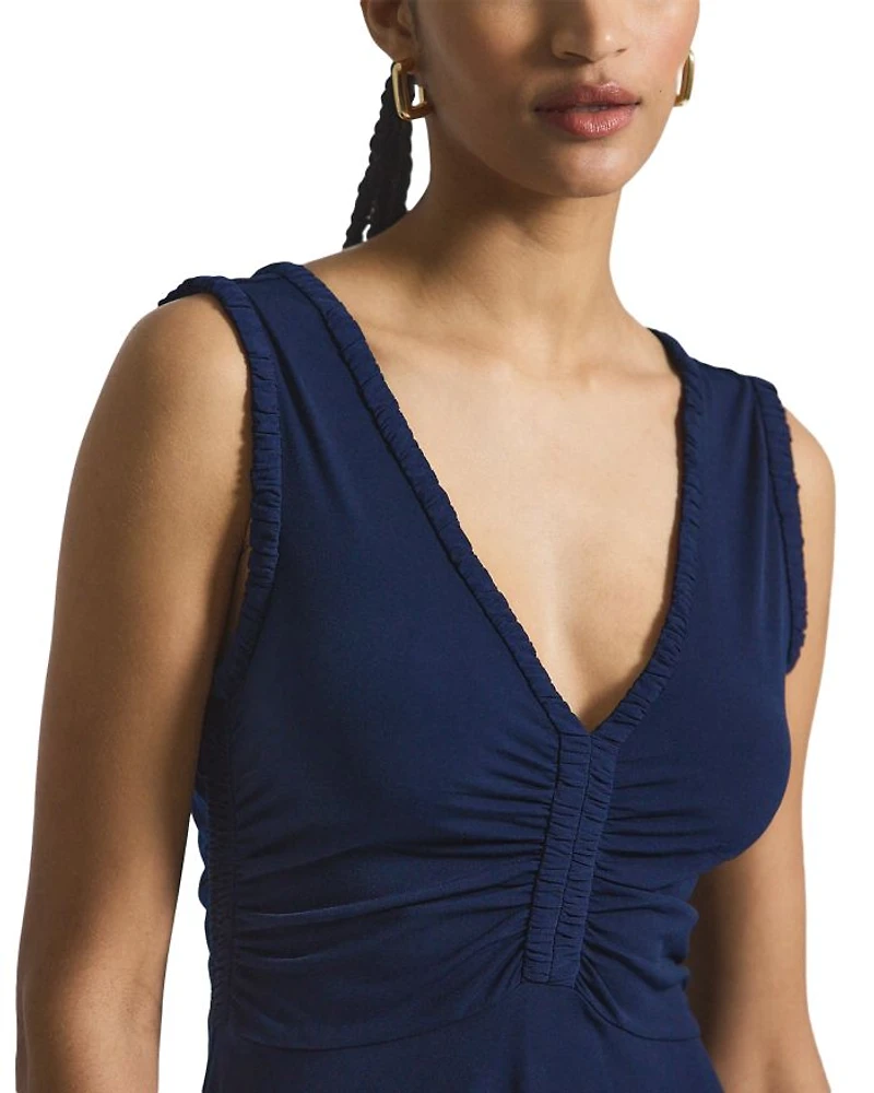 Misha Matte Jersey Ruched Dress