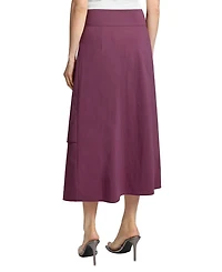 DEB Multi-Panel Asymmetric Midi Skirt Stretch Cotton Blend