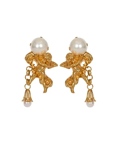 Anges Baroque Brass Earrings