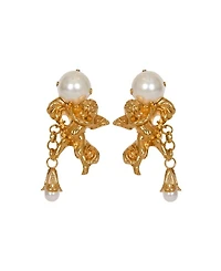 Anges Baroque Brass Earrings