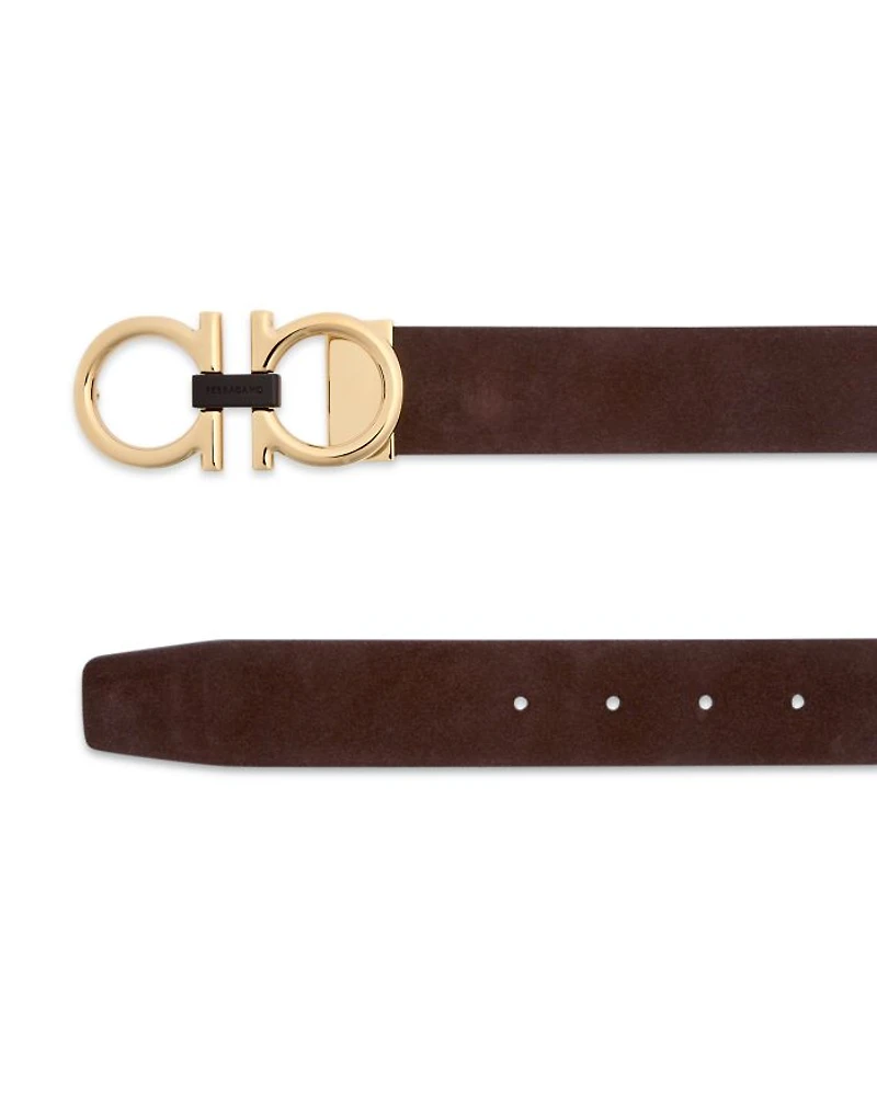 Men's Double Gancini Suede Belt