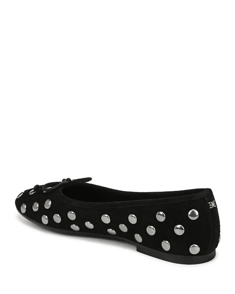 Women's Alie Stud Leather Ballet Flats