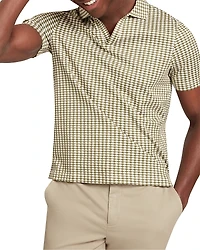 Ted Baker Matejo Mini Check Open Neck Polo Shirt