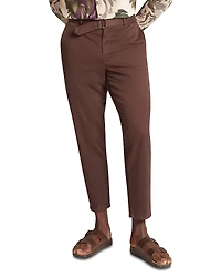 Ted Baker Armodo Tapered Fit Belted Cotton Stretch Pants