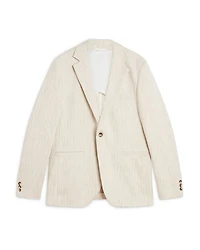 Rusticj Regular Fit Textured Bouclé Cotton Blend Blazer