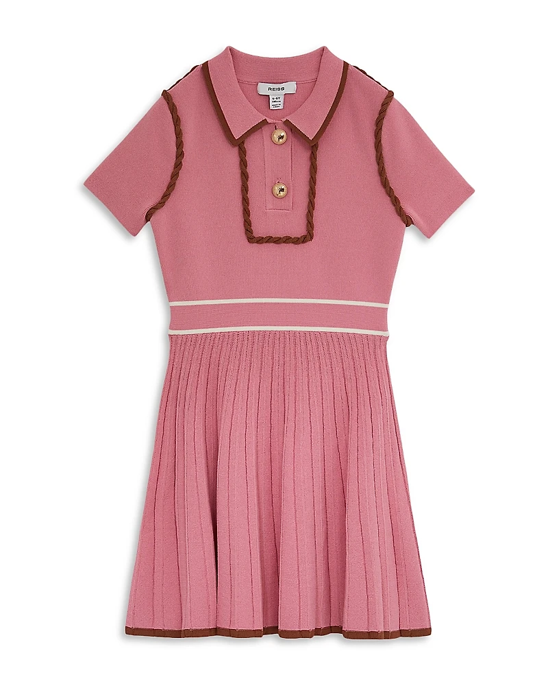 Reiss Girls' Piped Knit Dress - Little Kid