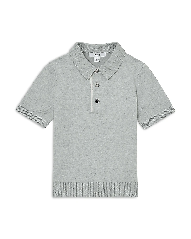 Reiss Boys' Knit Short Sleeve Polo Sweater