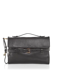 Moschino Tie Me Leather Clutch