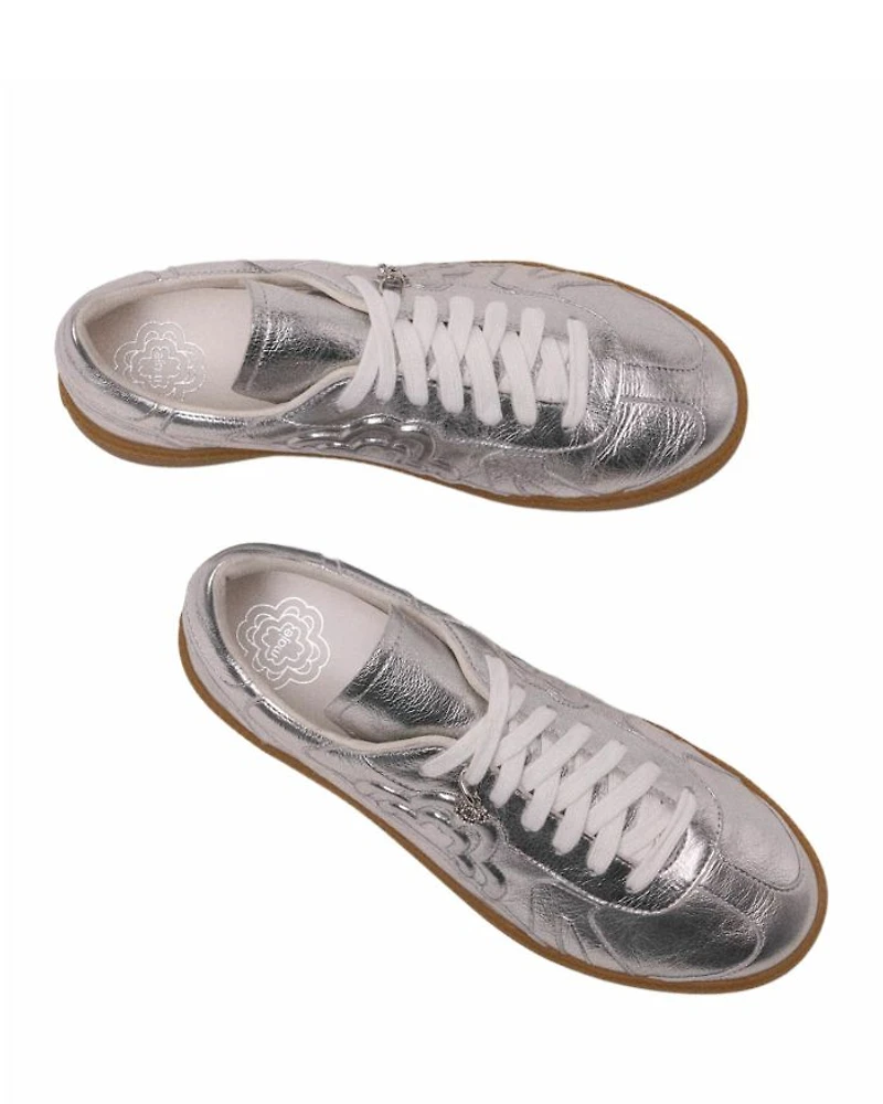 Women's Metallic Leather Sneakers