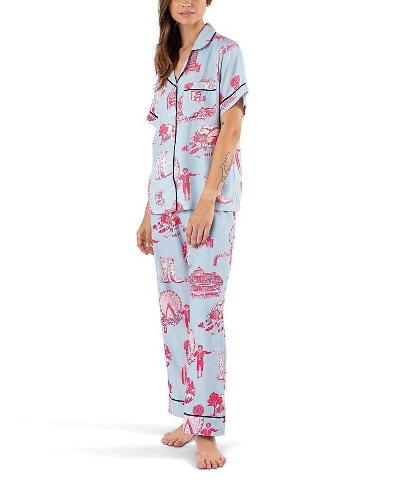 Katie Kime Dallas Toile Pajama Pants Set