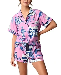 Katie Kime Marfa Toile Pajama Shorts Set
