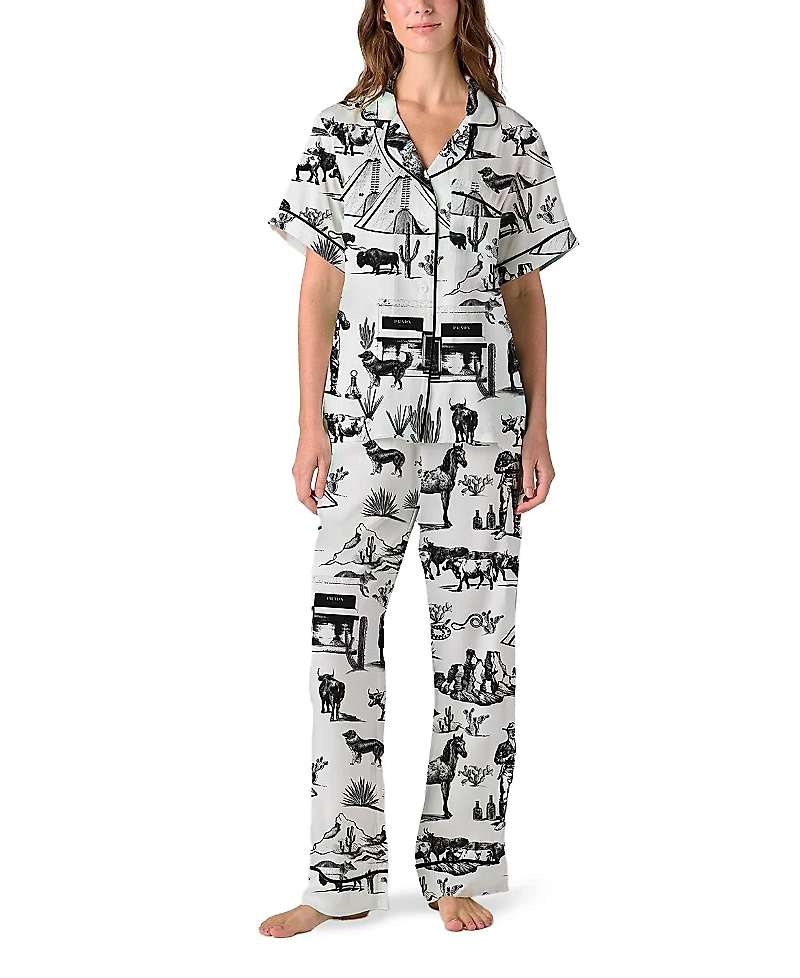 Katie Kime Marfa Toile Pajama Pants Set