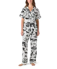 Katie Kime Marfa Toile Pajama Pants Set