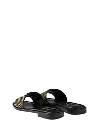 Women's Nappa Leather Slides with Studs