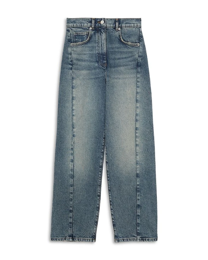 Molly Barrel Leg Jeans Mid Blue