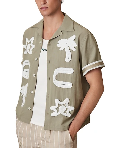 Reiss Che Palco Embroidered Camp Shirt