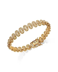 Bloomingdale's Fine Collection Diamond Geometric Link Bracelet