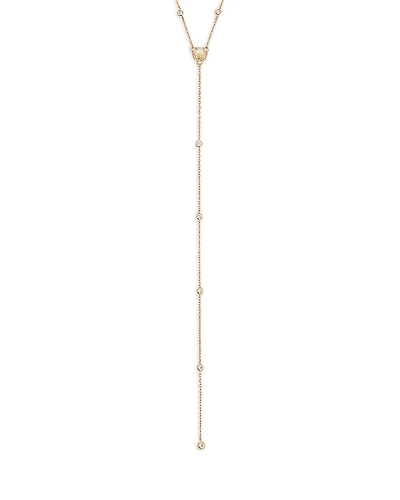 Ettika Santorini Cubic Zirconia Shell Lariat Necklace, 15-18