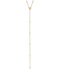 Ettika Santorini Cubic Zirconia Shell Lariat Necklace, 15-18