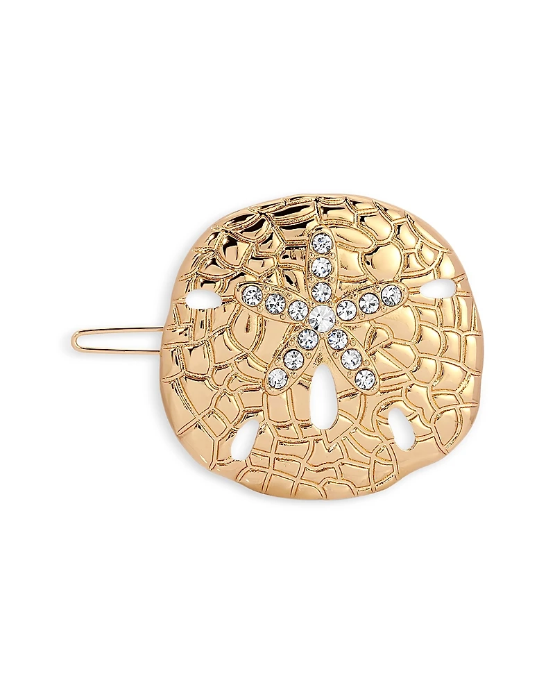 Ettika Crystal Sand Dollar Hair Barrette