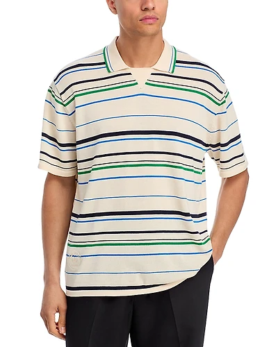 Adidas x Wales Bonner Regular Fit Striped Knit Polo