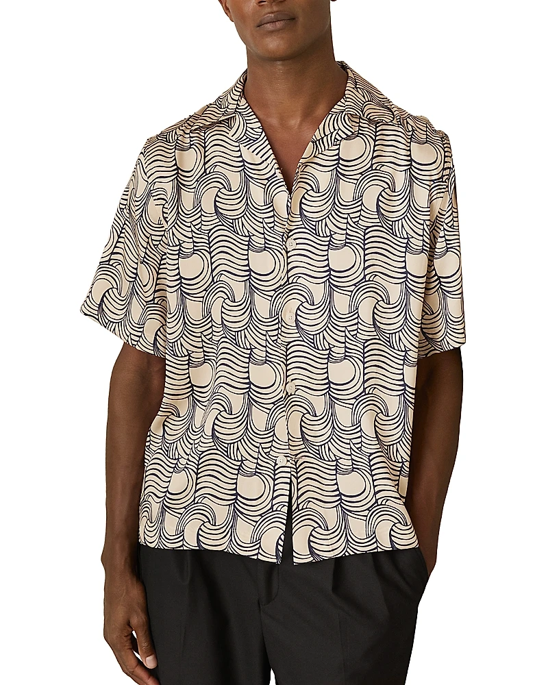 Reiss Printed Camp Shirt