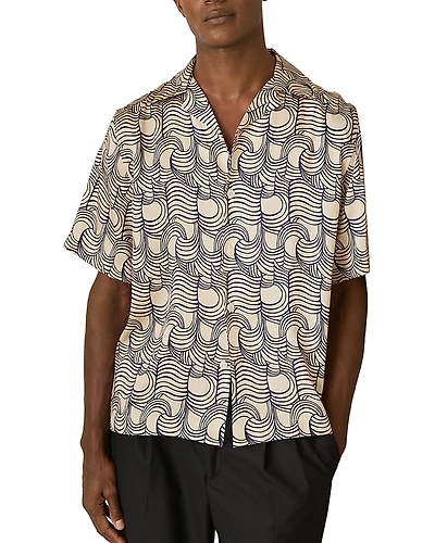 Reiss Printed Camp Shirt