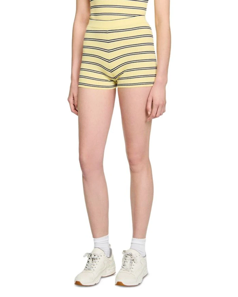 Striped Knit Shorts