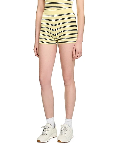 Sandro Striped Knit Shorts