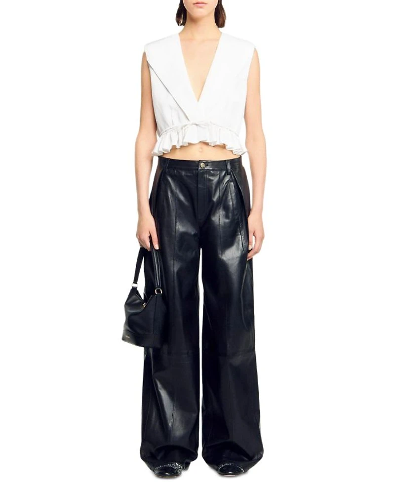 Ruffled Cropped Top