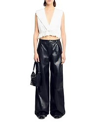 Ruffled Cropped Top
