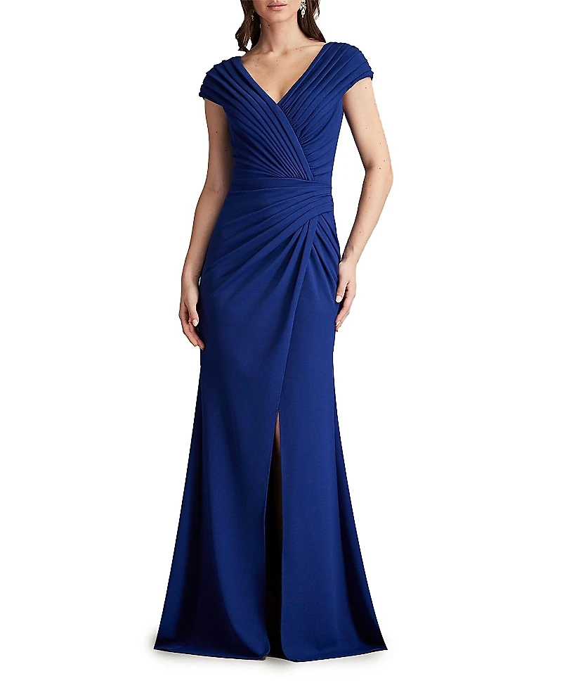 Tadashi Shoji Cargill Pleated Draped Gown
