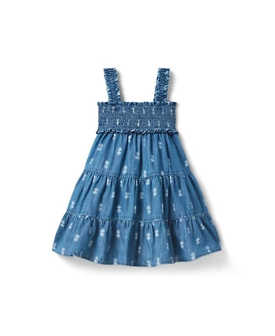 Girls' Chambray Pineapple Dress - Little Kid, Big Kid