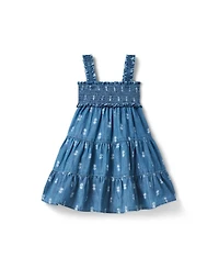 Girls' Chambray Pineapple Dress - Little Kid, Big Kid