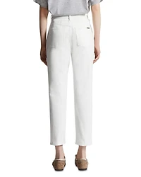 Mid Rise Straight Jeans Natural White