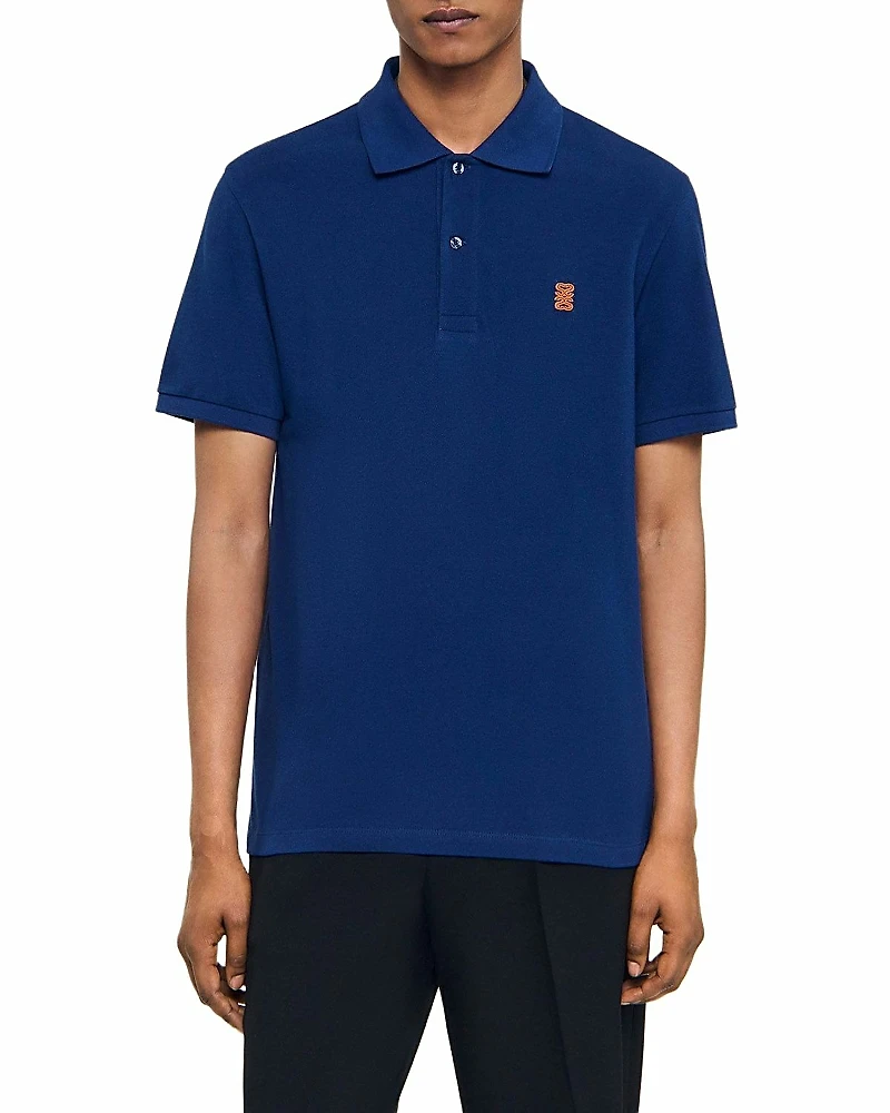 Sandro Short Sleeve Logo Polo Shirt