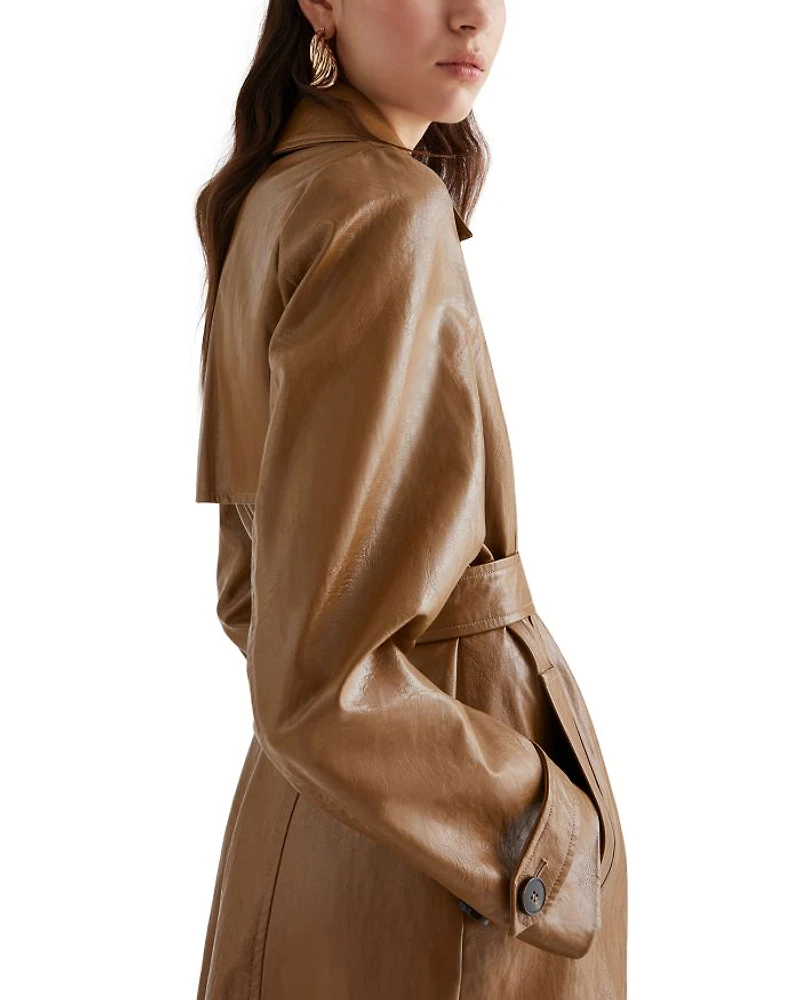 Soledad Faux Leather Coat