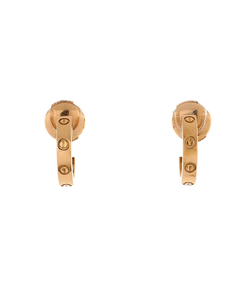 Pre-Owned Cartier Small Love Hoop Earrings 18K Gold